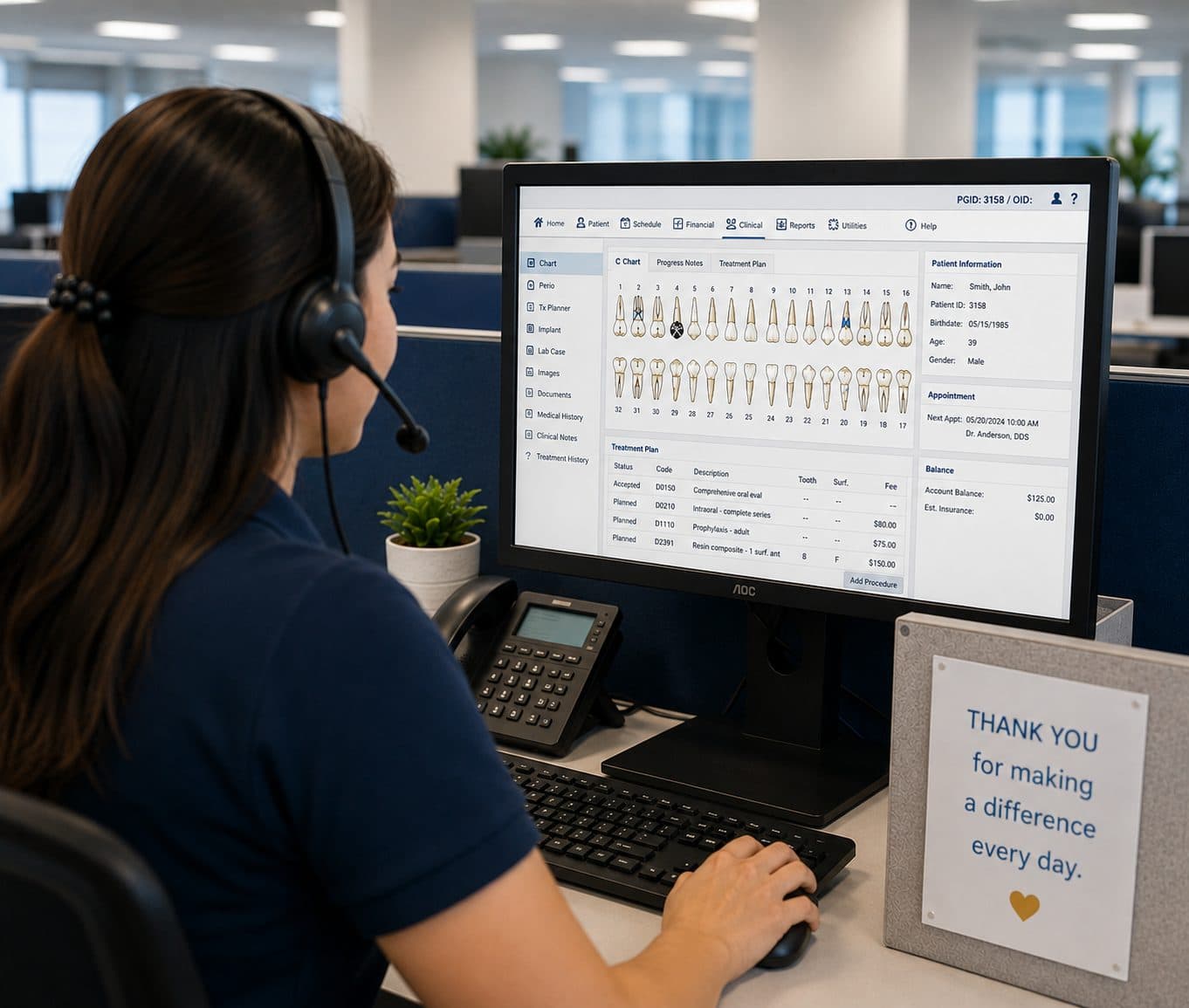 Crown Dental Staffing specialist working in Dentrix